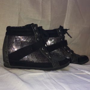 Justice hidden wedge sneakers